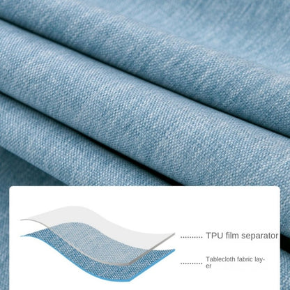 Large Round Tablecloth Solid Color Cotton Linen Waterproof Table Cloth Oil-Proof Table Cover for Kitchen Garden Restaurant