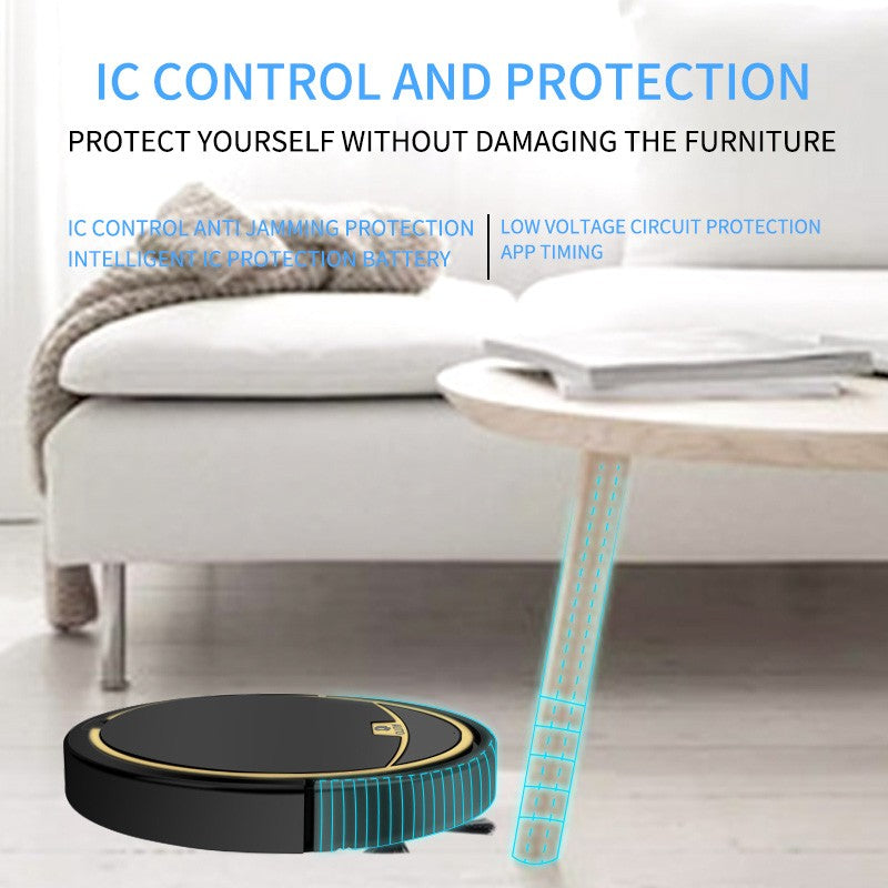 Aspirador Robô Inteligente 2800PA Controle Remoto Sem Fio Máquina de Limpeza Automática Varredura de Chão Aspirador de Pó Úmido e Seco Para Casa
