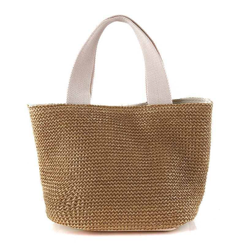 Beach Straw Shoulder Messenger Bag Women Bohemian Summer Woven Rattan Bucket Shoulder Handbag Handmade Crossbody Bags For Women