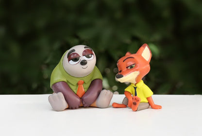 Série Zootopia Desenho Animado Fofo Boneco 'Sentado Quietamente' Modelo Artesanal de Mesa Decoração de Carro Pequenos Enfeites Figuras Colecionáveis