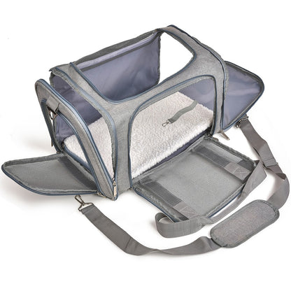 Bolsa de Transporte para Cães Mochila Soft de Lado Mochilas para Animais de Estimação de Gato Transportadores para Cães Bolsas de Viagem Aprovadas pela Companhia Aérea para Cães Pequenos Gatos Passeio