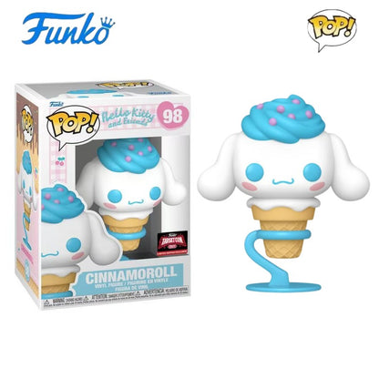 Hello Kitty And Friends Funko Pop Cinnamoroll Boneco de Vinil Exclusivo #118 Laço Coleção Bonecos de Ação Presentes para Meninas Estátua Brinquedos