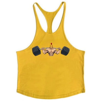 Cotton Y-Back Gym Tank Top for Men, Soft Touch Comfortable Bodybuilding Stringer Singlets Workout Shirt for Athletes