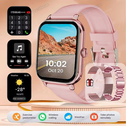 Smart Watch For Android IOS Watches 2.01inch HD Display Bluetooth Call Message Alert Music Sports Mode Smartwatch Men Women Gift