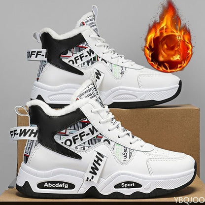 Snow Boots Men Boot High Top Winter Student Sports Plush Lace Up Anti Slip Comfortable Outdoor Warm Cold Proof Cotton Shoes