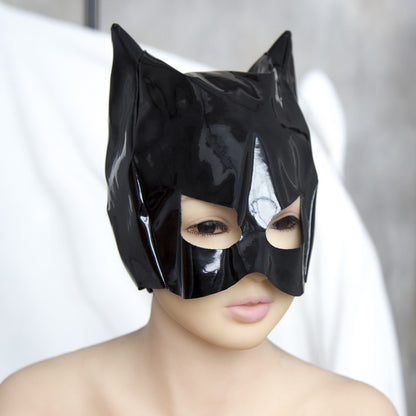 Bat Mask Headgear Latex Cosplay Headgear Halloween Night Dance Party Adult Masquerade Mask Latex Mask for Men Women Anime
