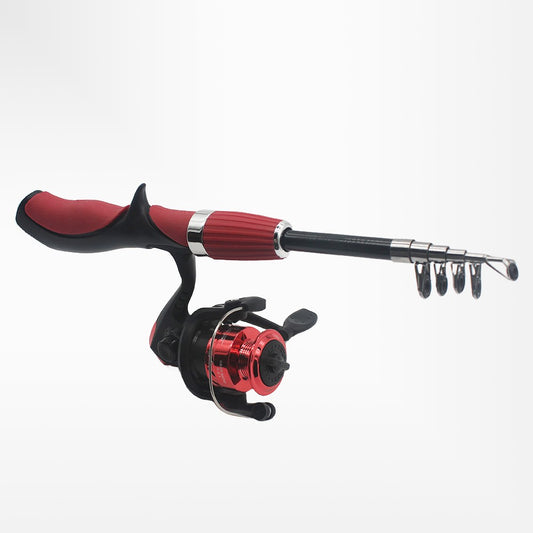 Kids Fishing Pole Set Fishing Rod For Children Child Telescopic Fishing Rods With Spinning Reel Baits Hook Saltwater Freshwater