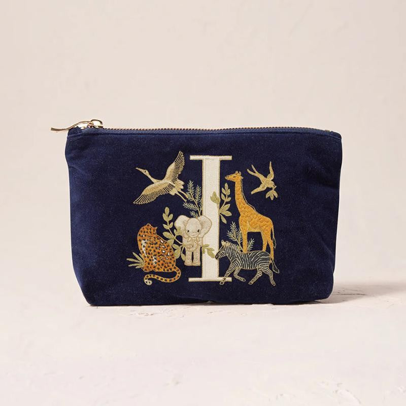 Fashionable Portable Makeup And Cosmetic Tool Storage Animal Pattern Printed Velvet Fabric Large Capacity Cosmetic Bag