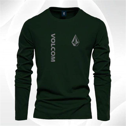 Autumn men's Long sleeved T-shirt graphic t shirts Cotton Comfortable Tops Solid color versatile men's clothing t shirt for man