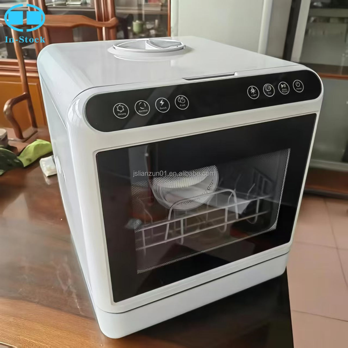 Portable Dishwasher Machine 5 Sets Tableware Desktop Dish Washer for Home Kitchen Appliances Compact Countertop Cleaner with