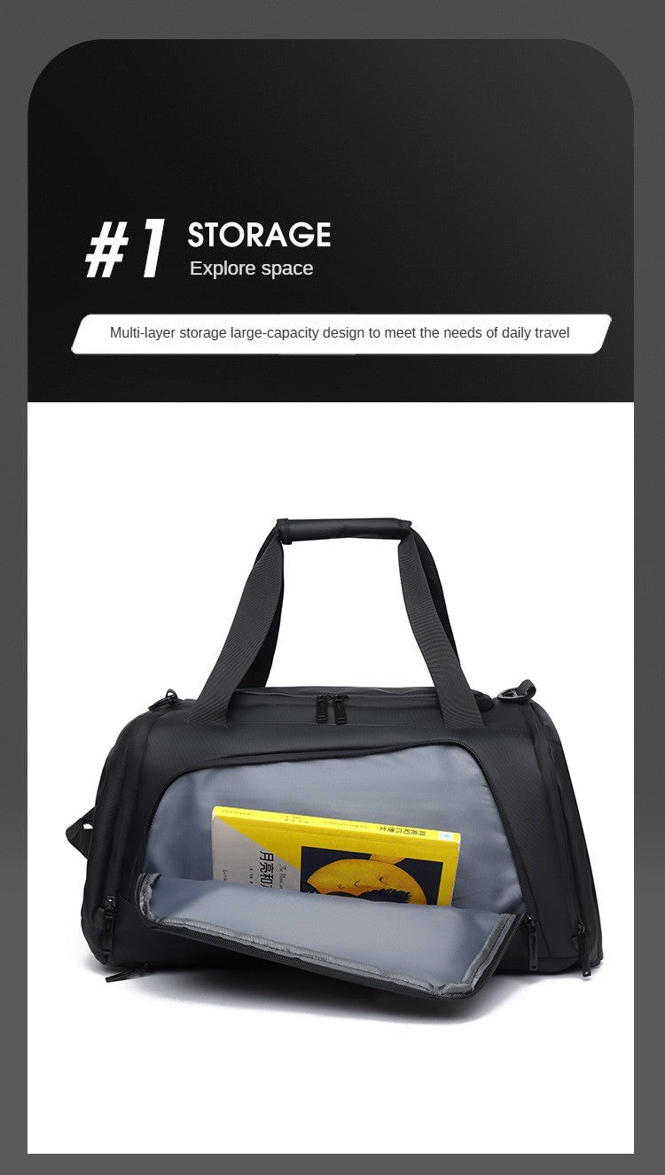 Customized Travel Bag Logo Large Capacity Storage Bag Men's Handheld Shoulder Bag Sports Gym Bag DIY