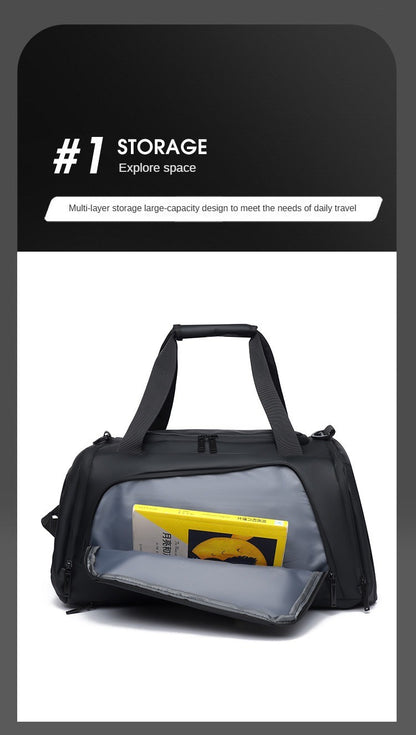 Customized Travel Bag Logo Large Capacity Storage Bag Men's Handheld Shoulder Bag Sports Gym Bag DIY