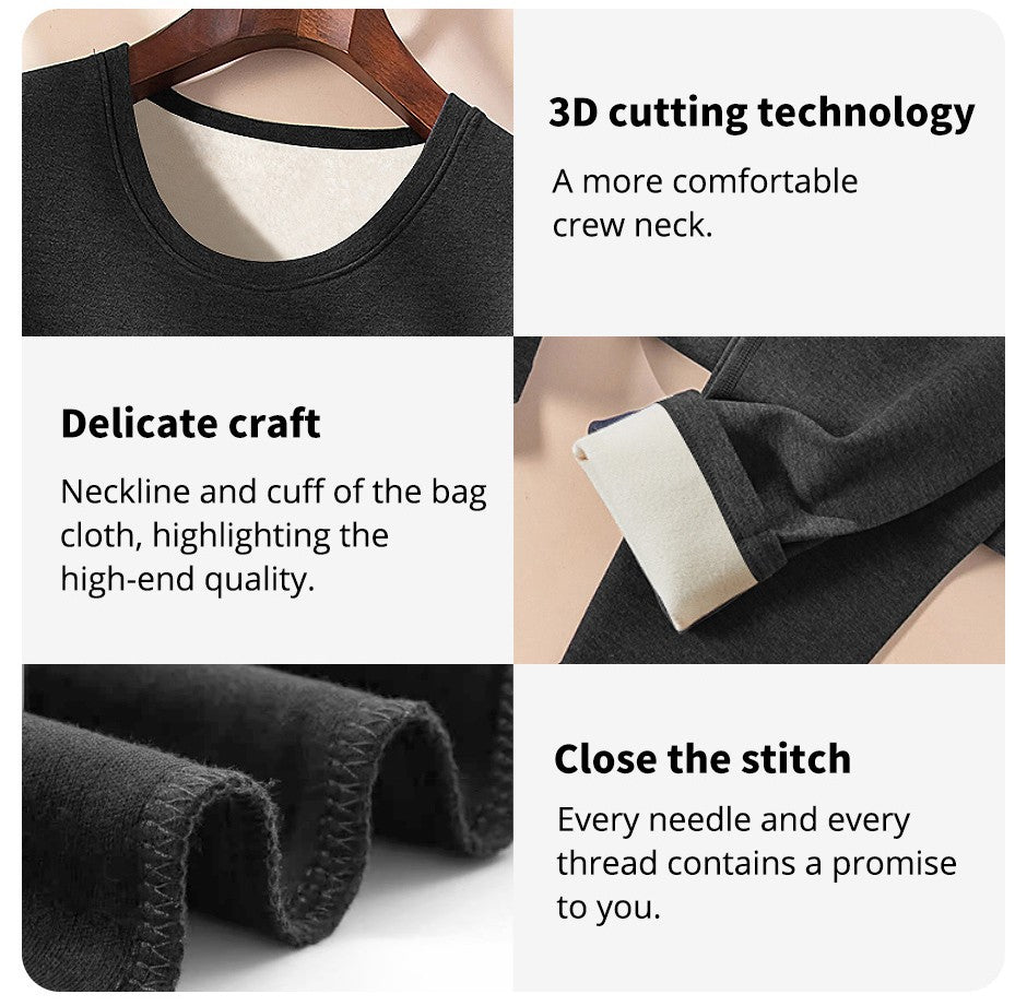 Autumn and winter men's long-sleeved trousers suit comfortable leisure sports warm suit plus size fat men's home underwear suit