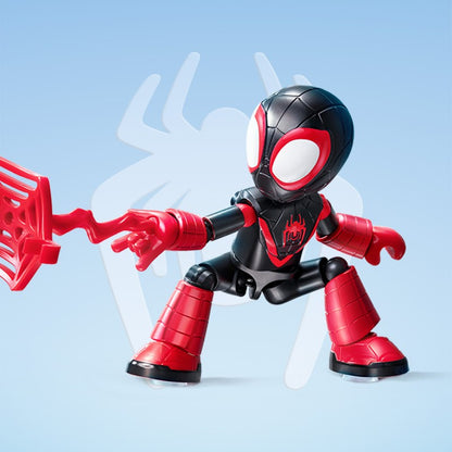 Em estoque, Blokees Genuínos Marvel Spidey Amazing Friend Homem-Aranha Miles Homem-Formiga Boneco Anime Action Figure Colecionáveis Brinquedos Modelo