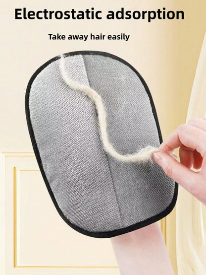 2 Piece Pet Hair Remover Gloves Against Static Charging, Both Side Foot Roll, Cat Hair Brush, Suitable For Carpet, Bed Linen, Cl