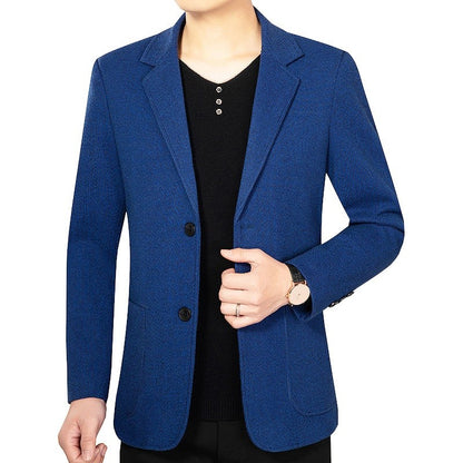 2025 Spring/ Autumn New Men's Blazer - Business Casual Single Suit Jacket for Middle-Aged Gentlemen