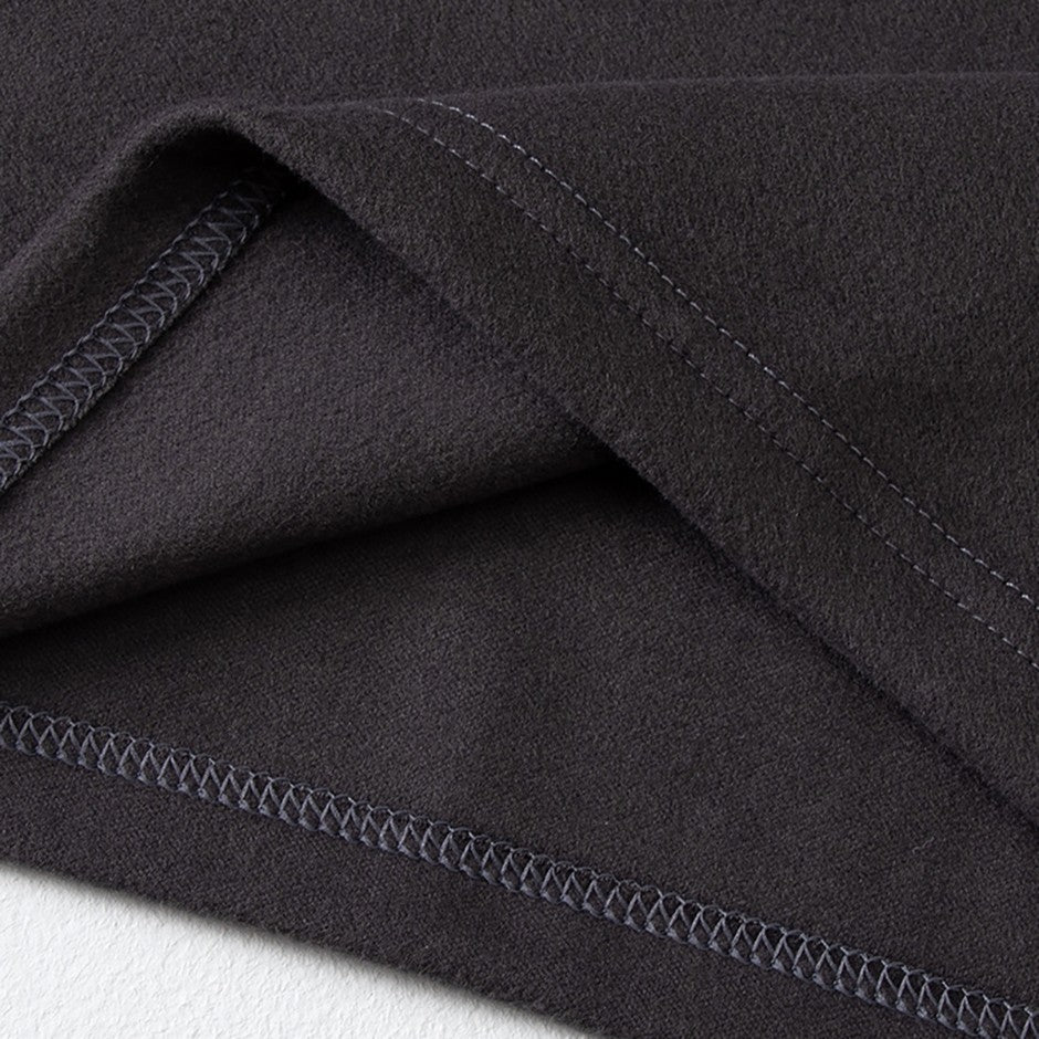 2-piece Autumn/Winter Men's Classic Fashion Basic Warm Underwear Set Loose Large Half High Collar Top T-shirt Elastic Waist Pant