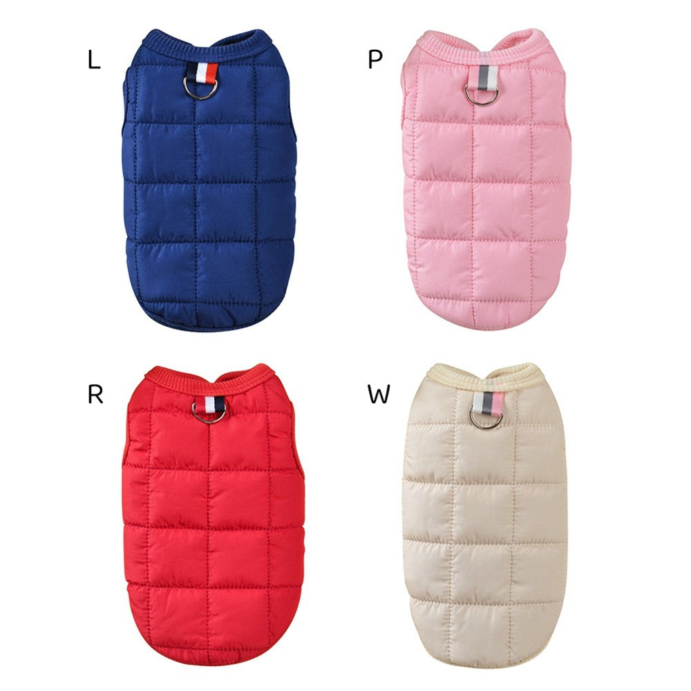 Winter Warm Cotton Padded Jacket Windproof Simple Dogs Vest Coats For Small Medium Dog Puppy French Bulldog Pet Dogs Clothing