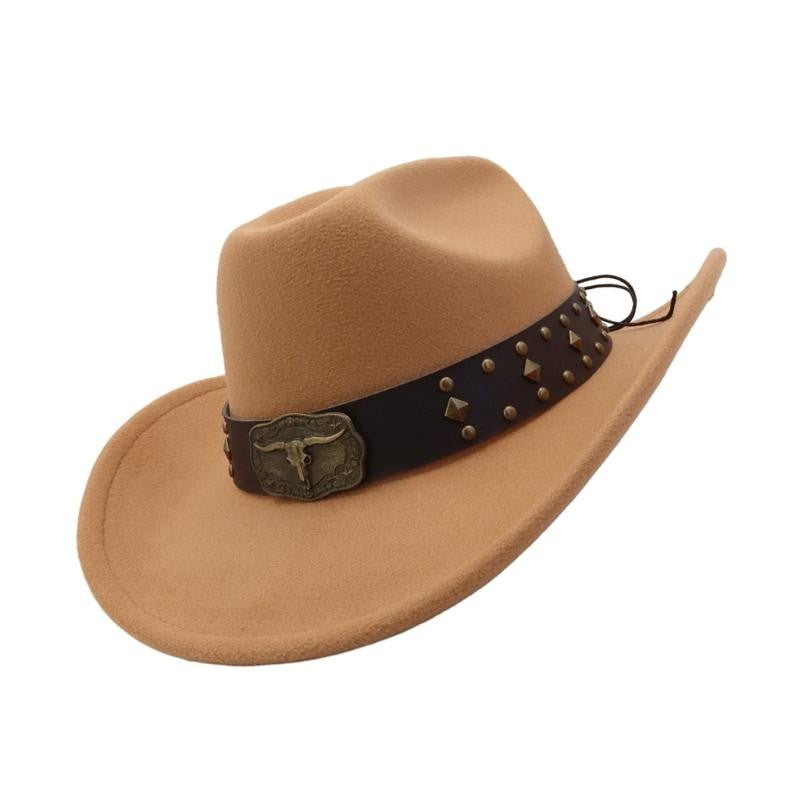 31BB Vintage Wide Brims Sun Hat Western Styles Lightweight Polyester Summer Outdoor Gears For Men Women Unisex