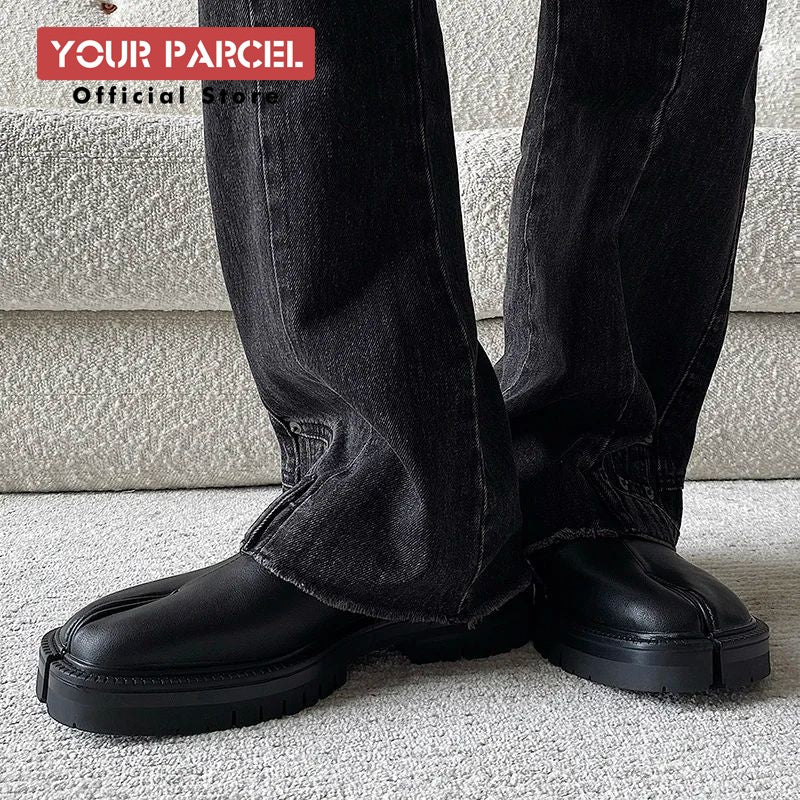 Tabi shoes for men and women classic leather split toe shoes casual one foot shoes Unisex flat shoes Comfortable design