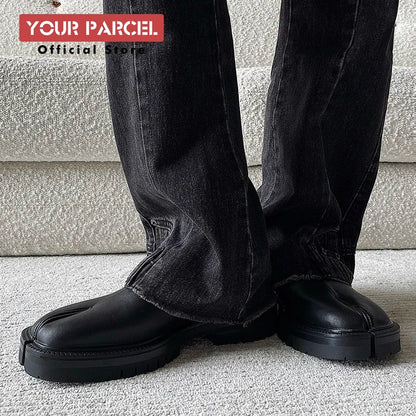 Tabi shoes for men and women classic leather split toe shoes casual one foot shoes Unisex flat shoes Comfortable design