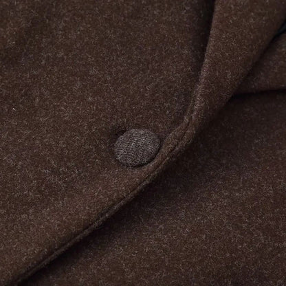 2025 WOMAN Fashion European and American Style Autumn New Long Sleeve Woolen Coat Retro Long Sleeve Coat Outerwear Mujer