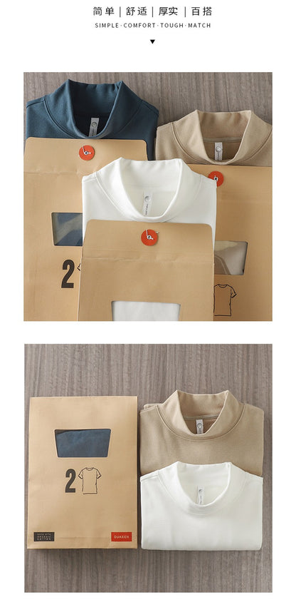 DUKEEN Dralon Mock-Neck Undershirts for Men Winter Long-Sleeve Warm Solid Color Thermal Underwear Top Heavyweight Men's Clothing