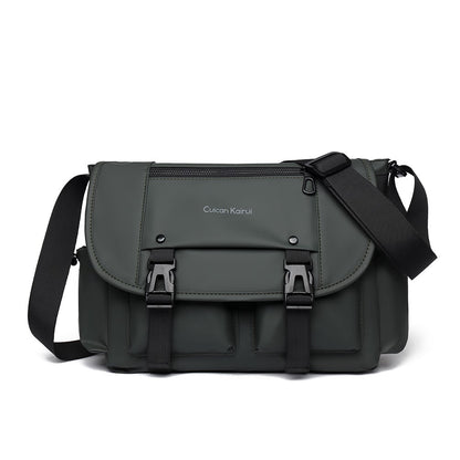 Single Shoulder Bag, Retro Mailman Bag, 2025 New Casual Crossbody Bag, Large Capacity Canvas Bag, Commuting Men's Bag