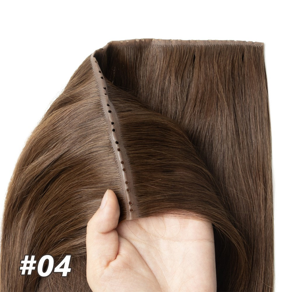 Extensões de cabelo humano Butterfly Twin Tabs Invisible Weft Trama Invisível Fita Plana PU Buraco Invisível Cabelo Humano Real de 25cm Sem Cola 40-50g
