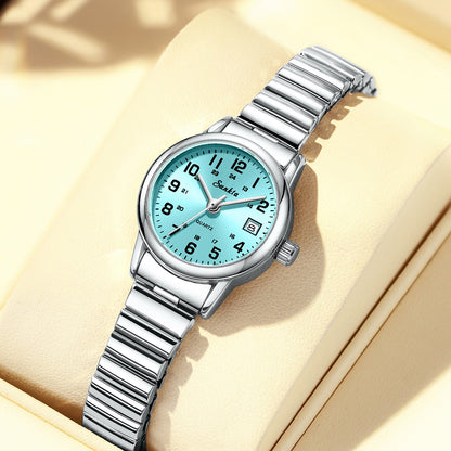 LIGE Sunkta Fashion Luxury Woman Watch Elegant Classic Simple Waterproof Calendar Stainless Belt Women's Wristwatch  Ladies Gift