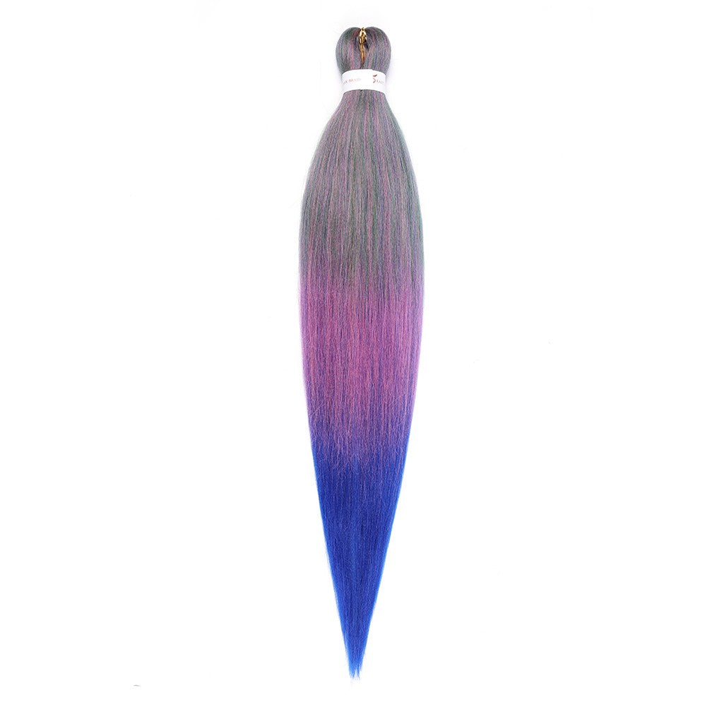 Cabelo Sintético Trançado Pré-esticado Profissional Sem Coceira Fibra Que Sela Em Água Quente 30'' Ombre Textura Yaki Extensões de Cabelo para Trança