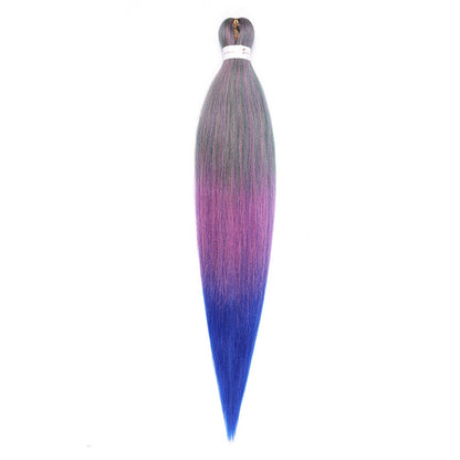 Cabelo Sintético Trançado Pré-esticado Profissional Sem Coceira Fibra Que Sela Em Água Quente 30'' Ombre Textura Yaki Extensões de Cabelo para Trança