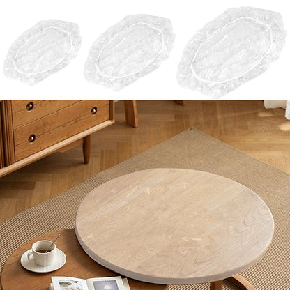 Fitted Clear Round Tablecloth Elastic Edged PVC Round Table Waterproof Oil-Proof Table Cover Protector Effortless to Clean Table