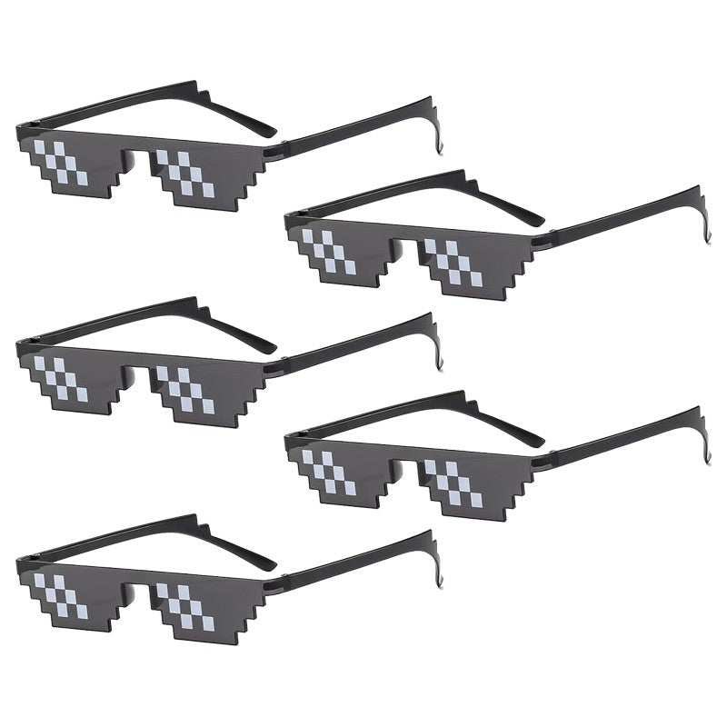 5/10pcs Mosaic Sunglasses Cool Party Vintage Shades Eyewear For Men Women Pixelated Sunglasses Unisex Gift Toy Funny Glasses