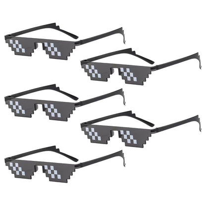 5/10pcs Mosaic Sunglasses Cool Party Vintage Shades Eyewear For Men Women Pixelated Sunglasses Unisex Gift Toy Funny Glasses