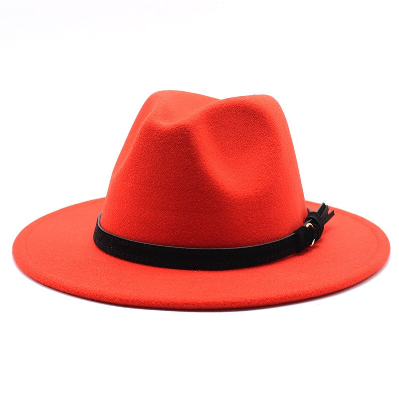 Gangster Trilby Felt Fedora Hat European American Wide Brim Top Jazz Caps Women Men Wool White Wedding Hat 56-58-61CM