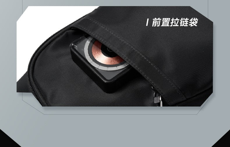 Septwolves Business Thin Printed Leather Crossbody Sling Bag Man Fashion Casual Travel Monogram Print Fabric iPad Shoulder Bag