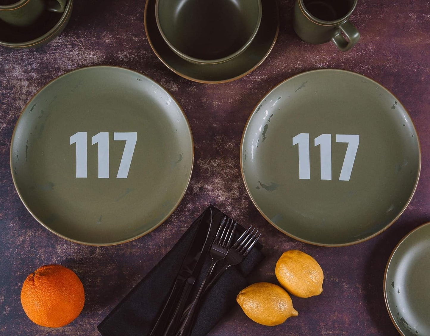 HALO Master Chief 117 – Conjunto de Louças de Cerâmica com 8 Peças | Essenciais de Cozinha para Casa com Tema de Videogame | Inclui Pratos Rasos e de Salada