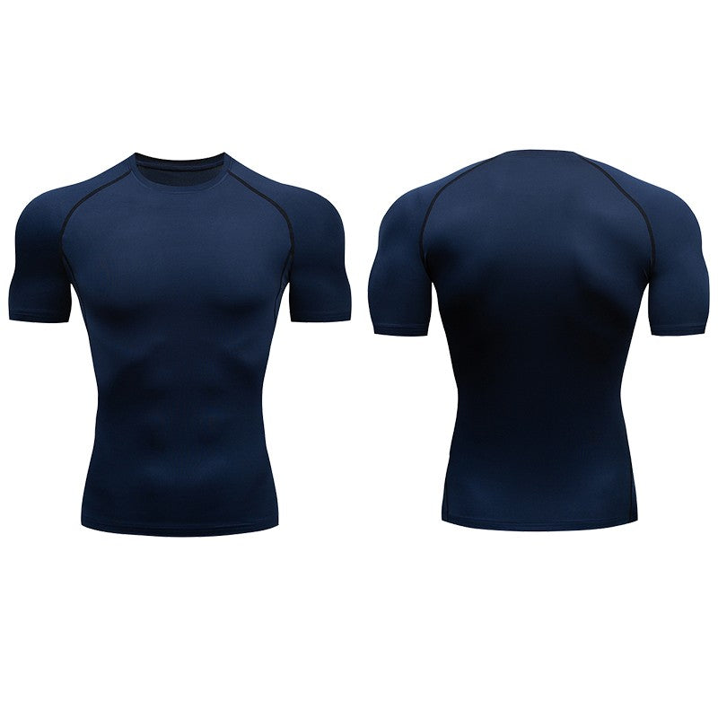 Men's Running Compression Tshirts Quick Dry Soccer Jersey Fitness Tight Sportswear Gym Sport Short Sleeve Shirt Breathable