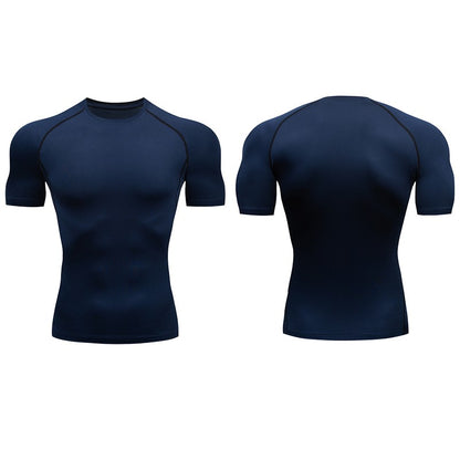 Men's Running Compression Tshirts Quick Dry Soccer Jersey Fitness Tight Sportswear Gym Sport Short Sleeve Shirt Breathable