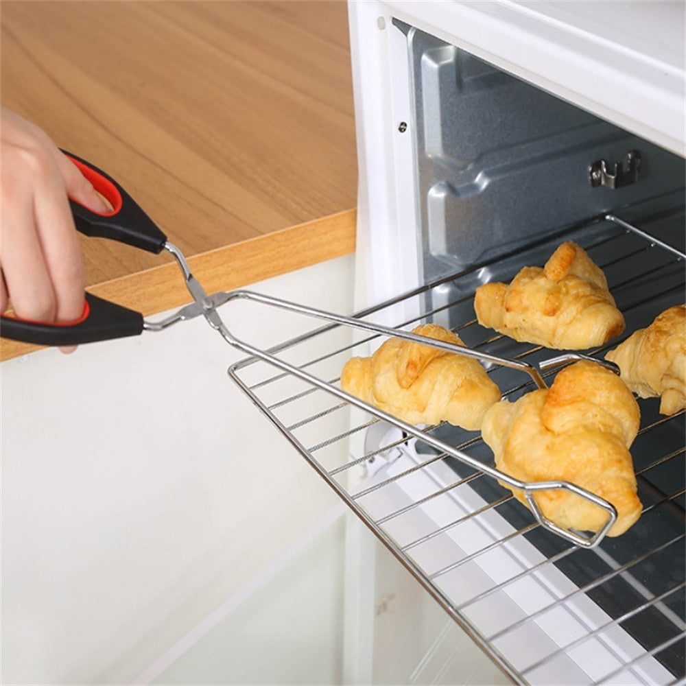 Barbecue Scissor Tongs BBQ Tools Grilled Food Tong Long Handle Scissor BBQ Bread Roast Clip Kitchen Baking Tongs BBQ Accessories