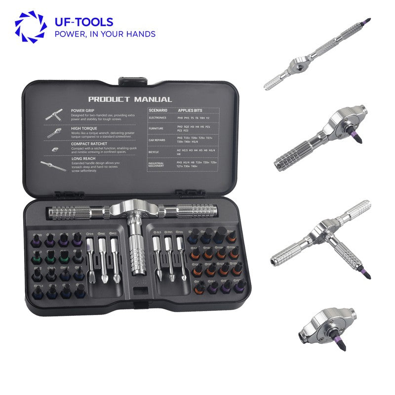 Chave de fenda em T 40 em 1 Jogo de Chave de Fenda Catraca Jogo de Pontas Magnéticas Ferramentas de Precisão DIY Ferramentas Manuais para Reparo Doméstico e Reparo de PC