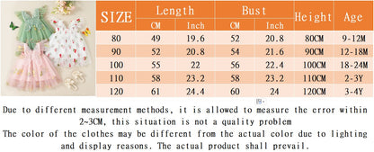 Summer New Sweet Butterfly Wing Baby Girl Princess Dress, Floral Chiffon Wedding Party Children'S Sleeveless Clothes (0-4 Years?