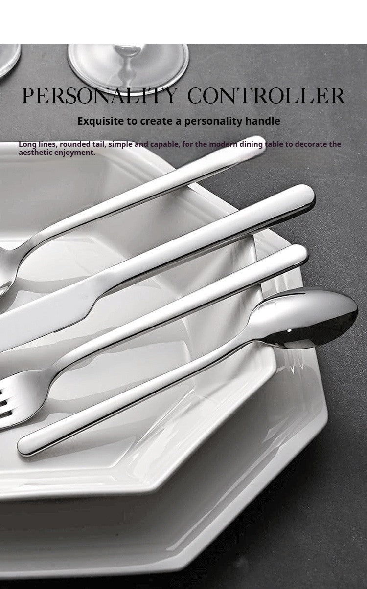 5PCS premium quality 420 and 18-10 Stainless steel Dinnerware Set cutlery set steak knife and fork dessert fork and spoon