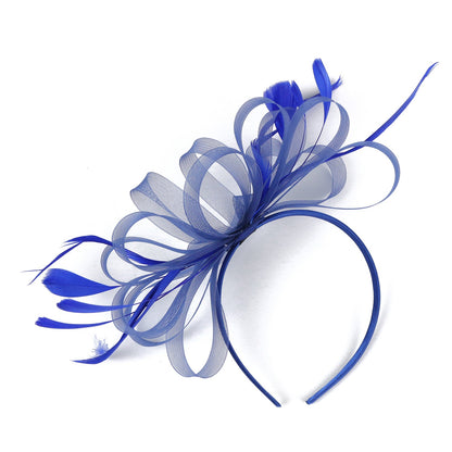 Chapéu Fascinator Feminino Chique Coquetel Casamento Festa Igreja Acessório de Cabelo Moda Pena Grampo de Cabelo Noiva