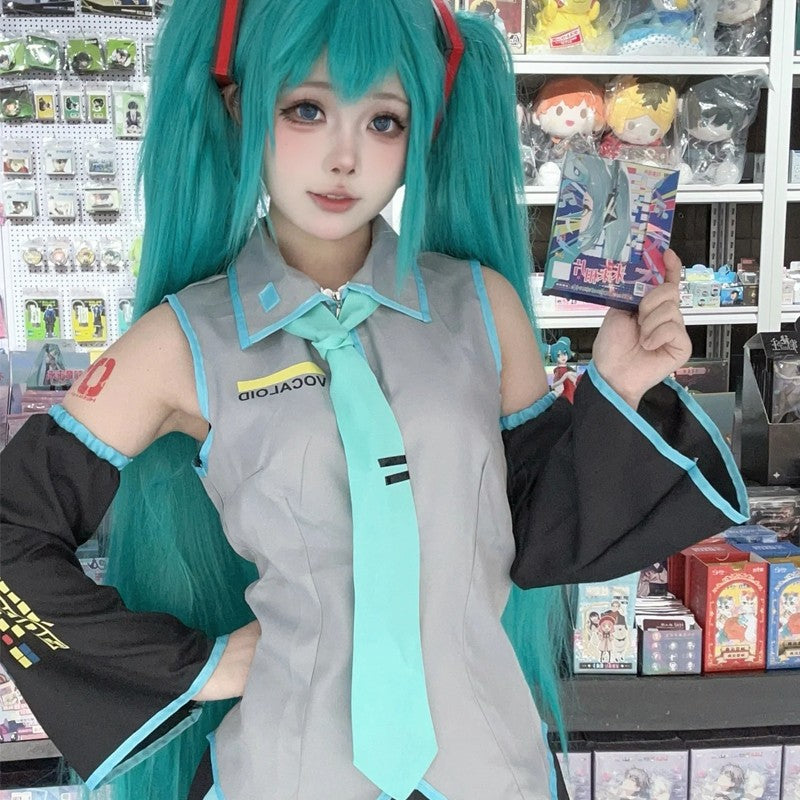Anime Character Performance Clothes Hatsune Miku MIKU Anime Clothes Cosplay Clothes JK Skirt Same Suit Wig Accessories Halloween