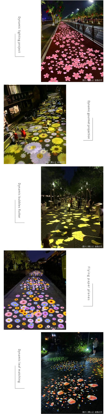Outdoor Waterproof Custom Goldfish Cloud Pattern Dynamic Fish Light Creative Projection Lighting for Garden
