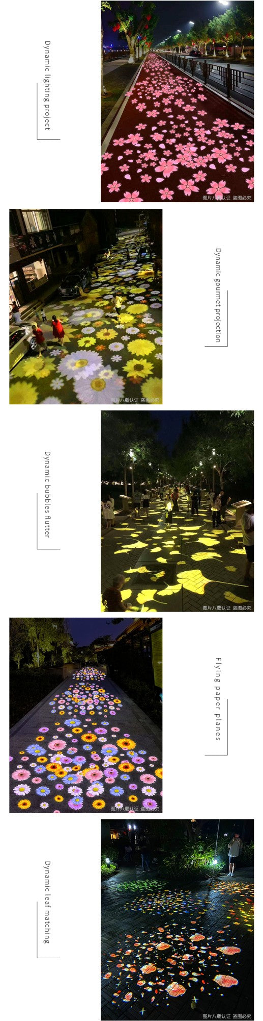 Outdoor Waterproof Custom Goldfish Cloud Pattern Dynamic Fish Light Creative Projection Lighting for Garden