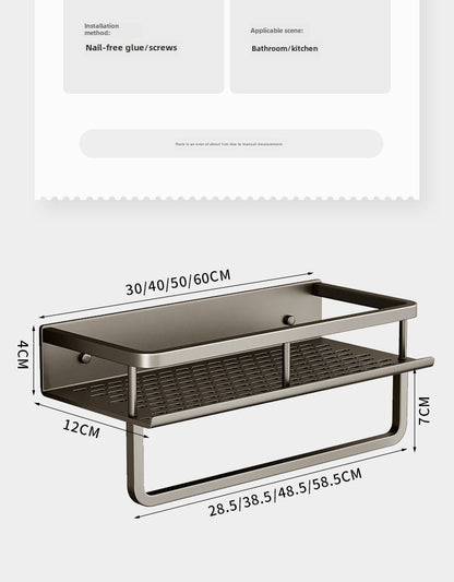 Toilet storage rack, non perforated washbasin, light luxury bathroom, wall mounted toilet, toilet wall storage rack