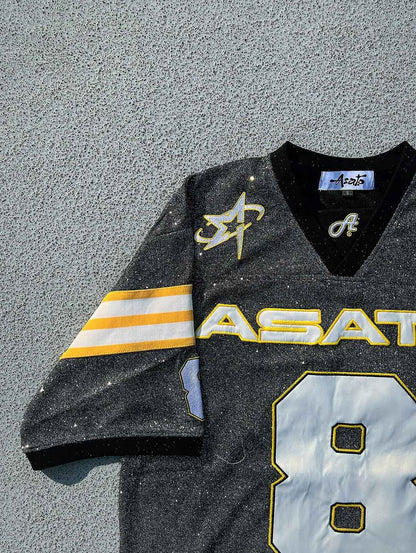 Y2K T shirt oversized fluorescent digital quick drying loose fitting jersey embroidered graphic shirts retro unisex street shirt